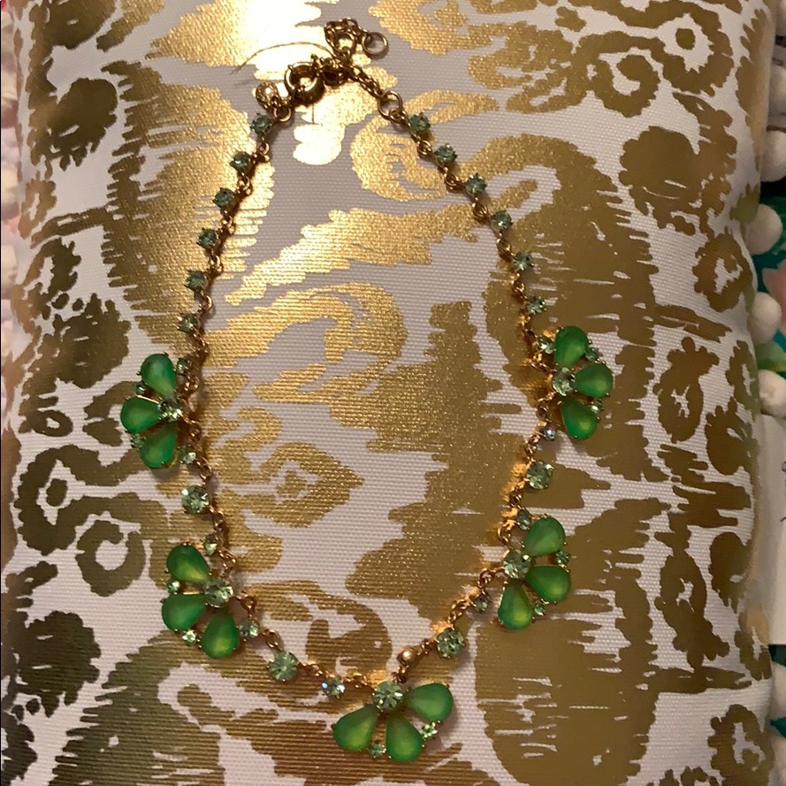 J Crew Green Stone Necklace